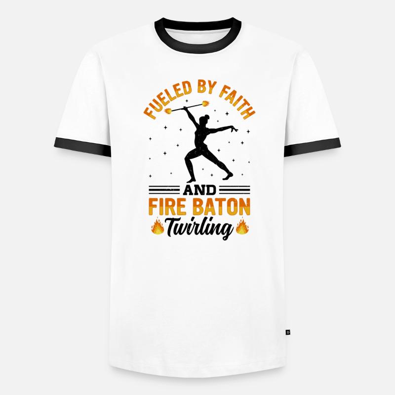 Fire Baton Fire Dance Fire Dancer Fire Dancer Men's Ringer Shirt