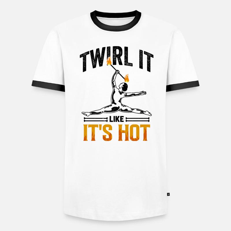 Fire Baton Fire Dance Fire Dancer Fire Dancer Men's Ringer Shirt