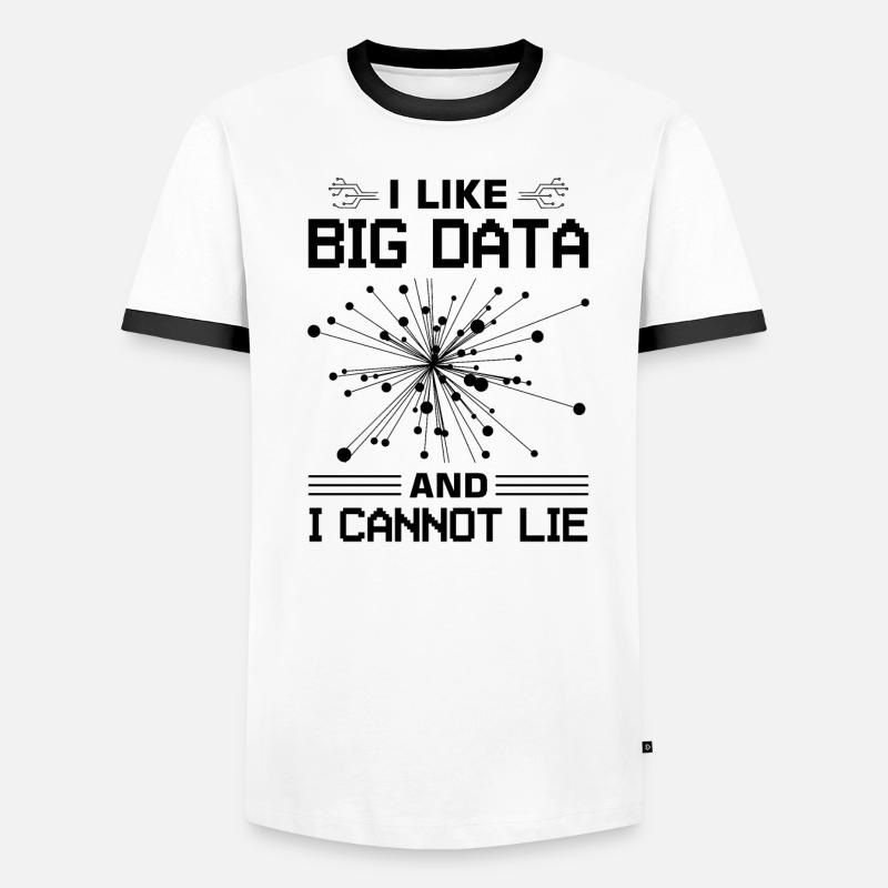 Machine Learning Algorithmen KI Datenanalyst Männer Kontrast-T-Shirt