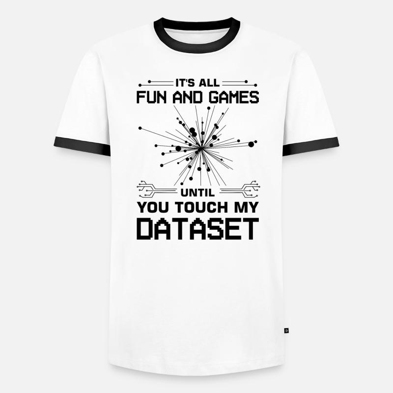 Machine Learning Algorithmen KI Datenanalyst Männer Kontrast-T-Shirt
