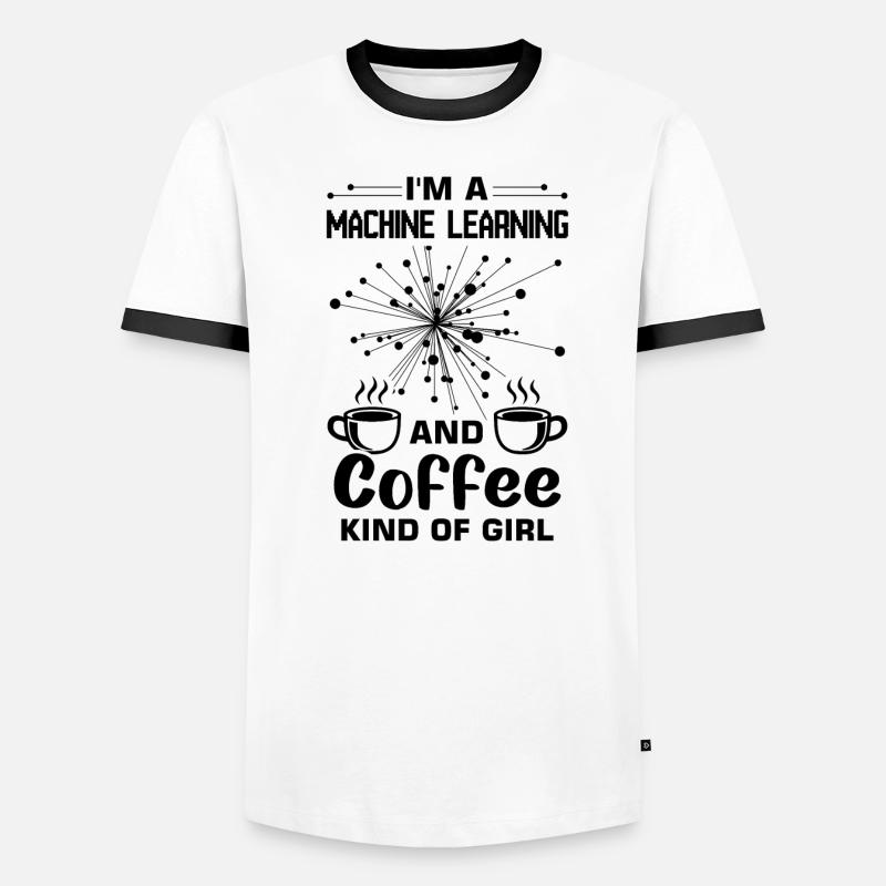Machine Learning Algorithmen KI Datenanalyst Männer Kontrast-T-Shirt