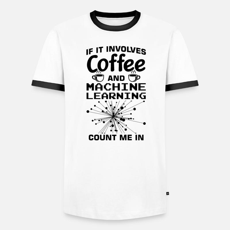 Machine Learning Algorithmen KI Datenanalyst Männer Kontrast-T-Shirt