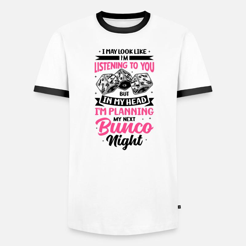 Soirée de jeu Bunco Squad Bunco Dice Bunco T-shirt contrasté Homme