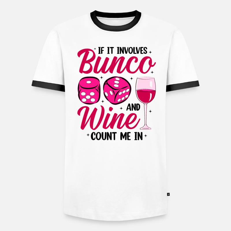 Soirée de jeu Bunco Squad Bunco Dice Bunco T-shirt contrasté Homme