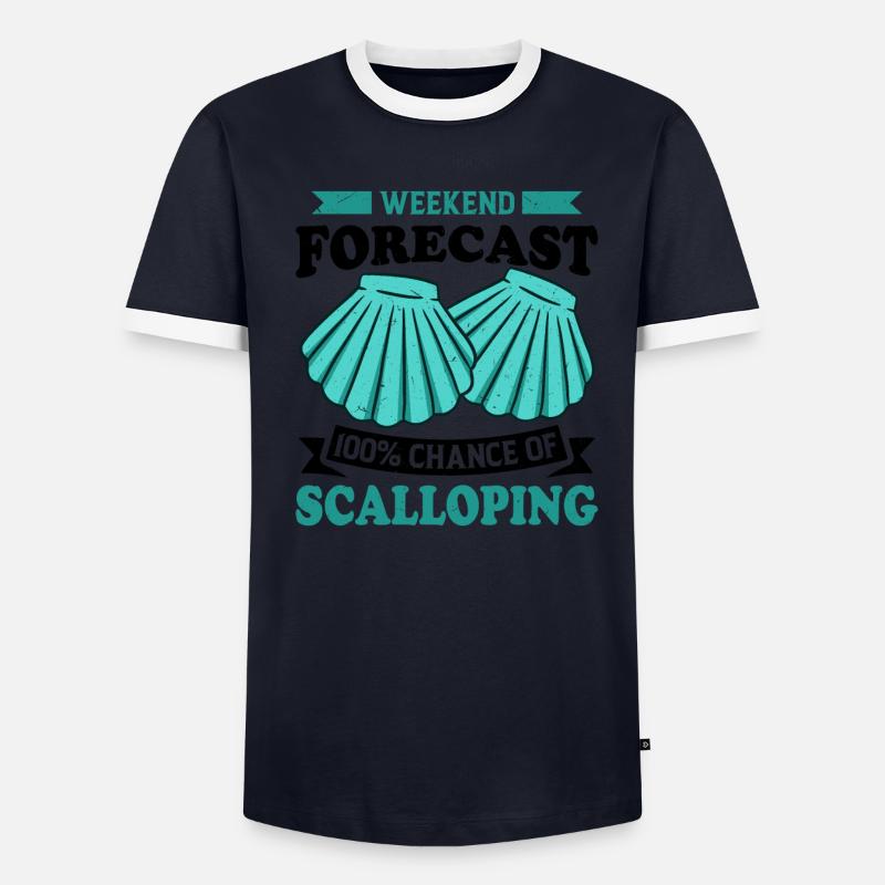 Seashell Shell Collector Scallop Men's Ringer Shirt