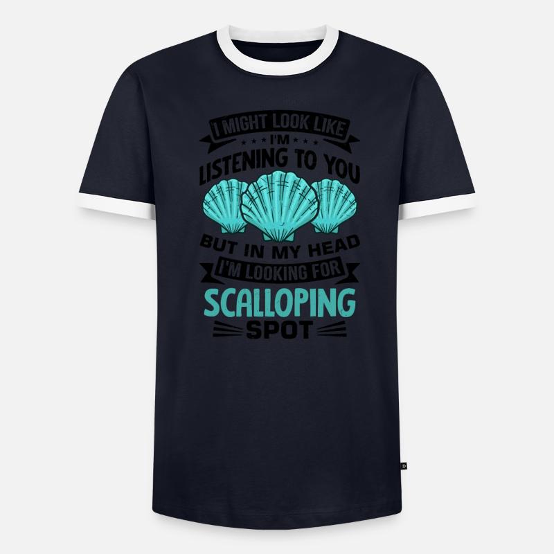 Seashell Shell Collector Scallop Men's Ringer Shirt