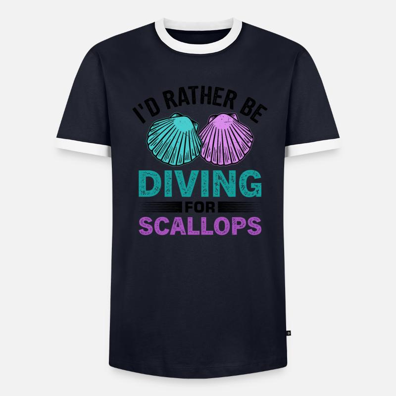 Seashell Shell Collector Scallop Men's Ringer Shirt