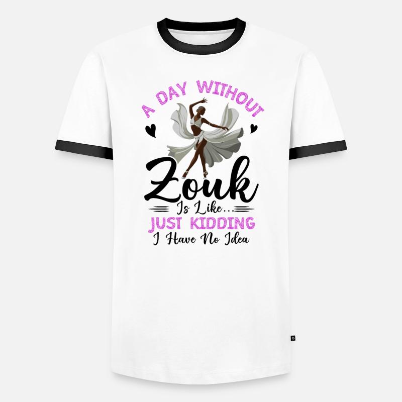 Drôle de danseur de zouk disant T-shirt contrasté Homme