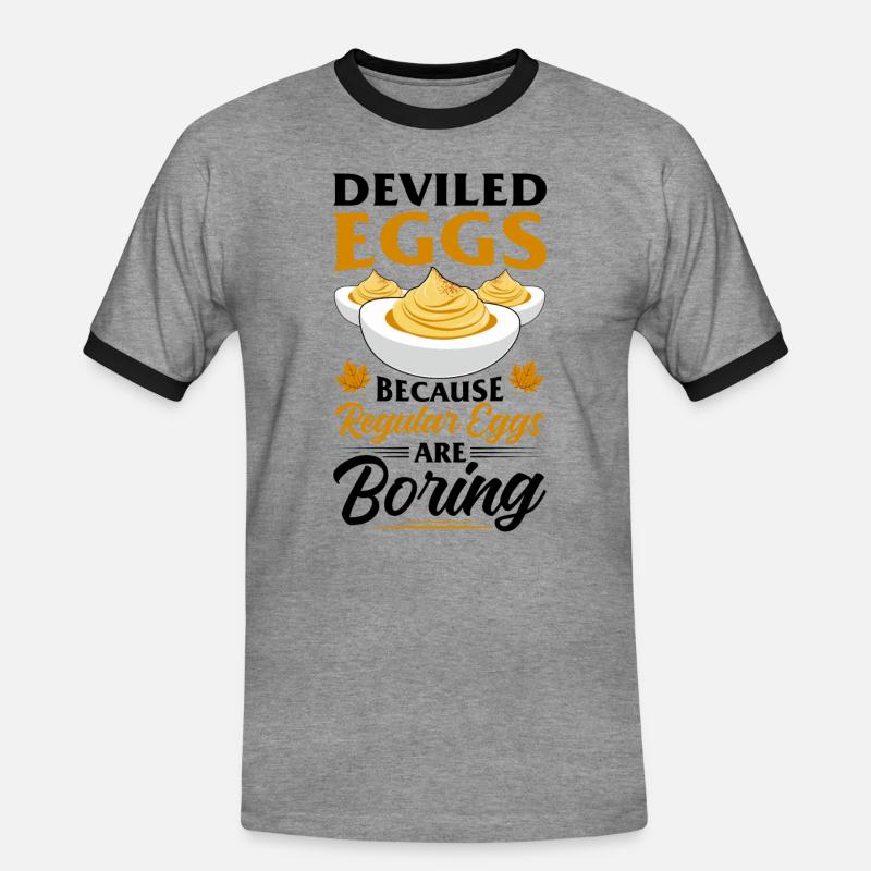Devil's Egg Spell - Men's Ringer Shirt - heather grey/black