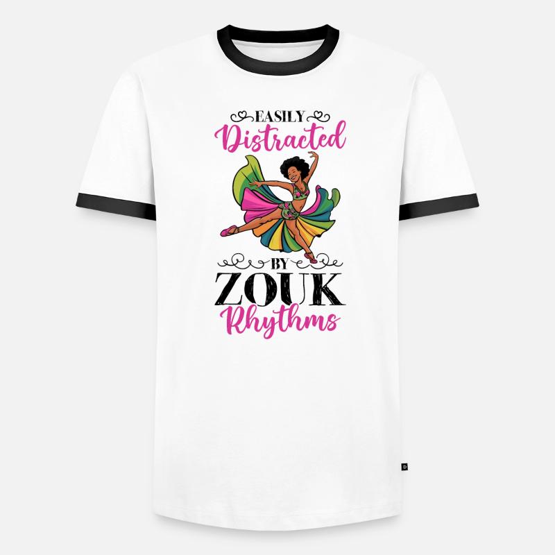 Drôle de danseur de zouk disant T-shirt contrasté Homme