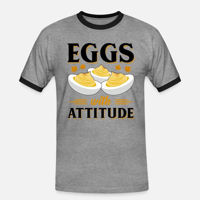 Devil's Egg Spell - Men's Ringer Shirt - heather grey/black