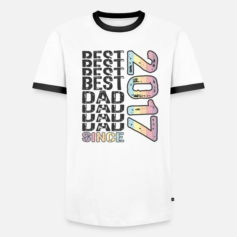 Bester Papa der Welt seit 2017 Vatertag Männer Kontrast-T-Shirt