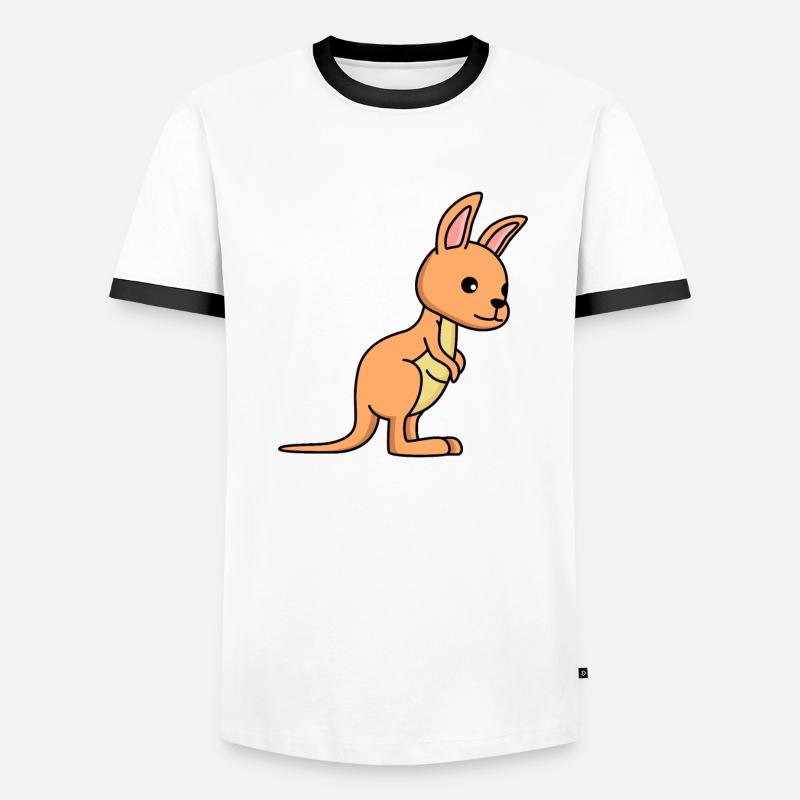 Kangaroo Comic Männer Kontrast-T-Shirt