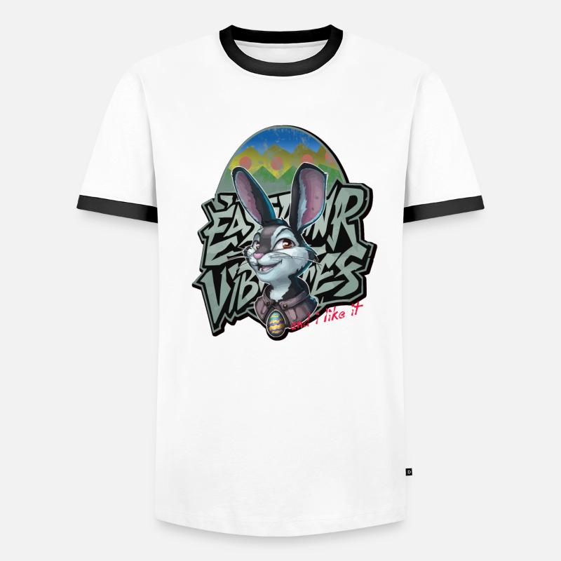 Easter Bunny Easter Spring Feelings Graffiti Gift Men's Ringer Shirt