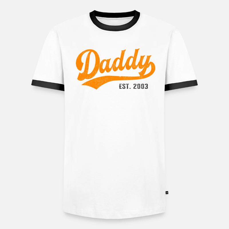 Daddy - Bester Dad Daddy Papa der Welt - est. 2003 Männer Kontrast-T-Shirt