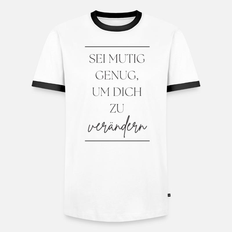 POSITIVE EINSTELLUNG MINDSET Motivation Männer Kontrast-T-Shirt