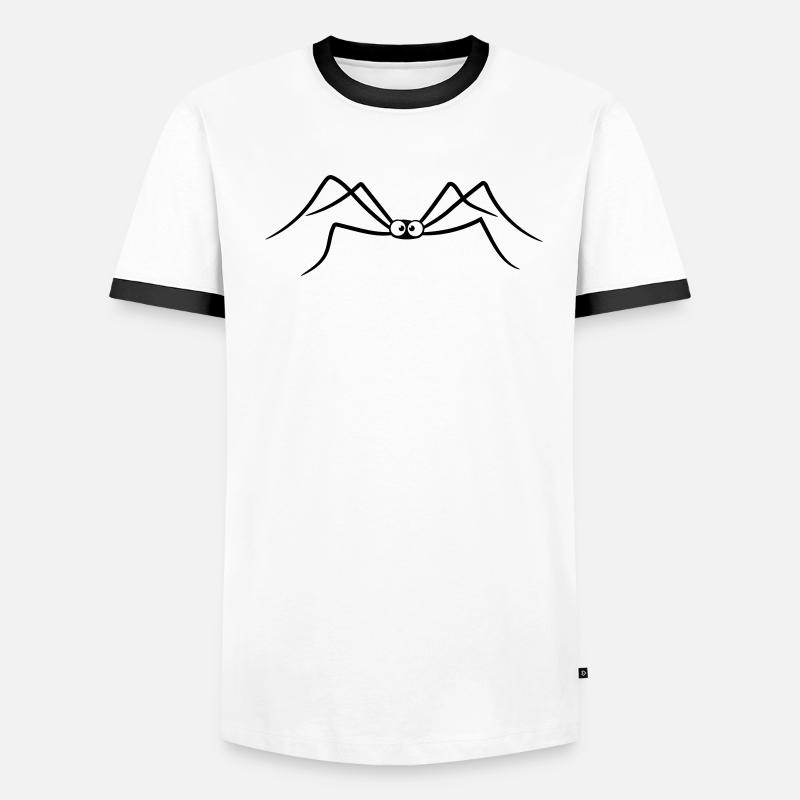 mignon petit comique d'araignée T-shirt contrasté Homme