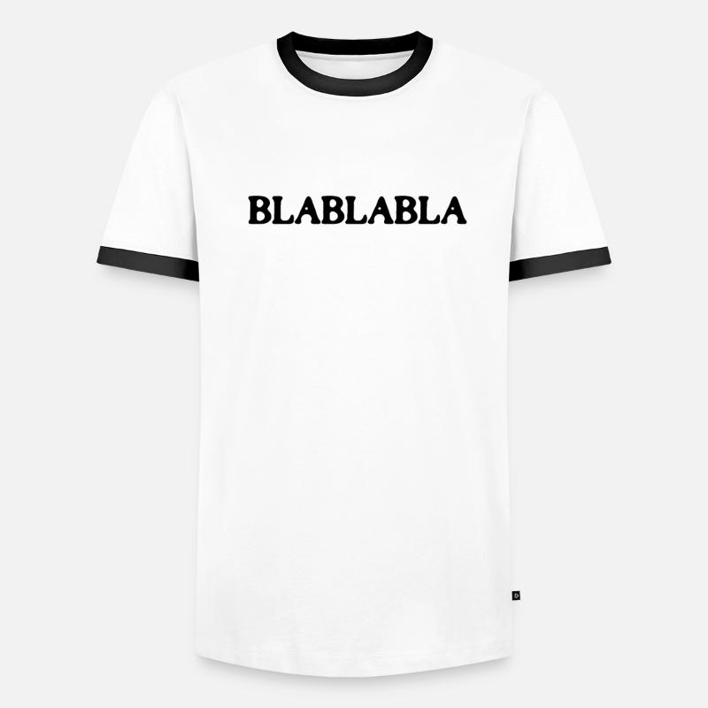 blah blah blah blah blah please don't talk to them Men's Ringer Shirt