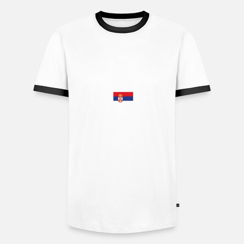 Fier d’être serbe Serbie Drapeau serbe Serbie T-shirt contrasté Homme