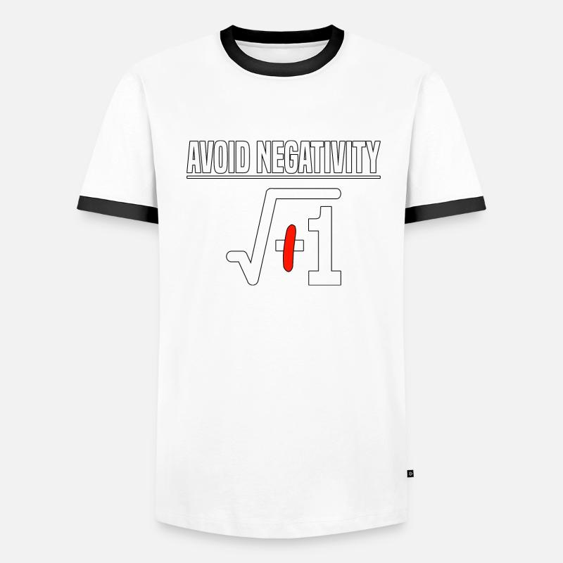Avoid Negativity Wurzel -1 Mathe Lehrer Männer Kontrast-T-Shirt