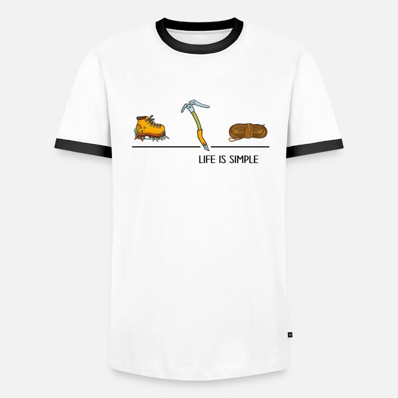 Klettern Bergsteiger Eisklettern Hochtour Gipfel Männer Kontrast-T-Shirt