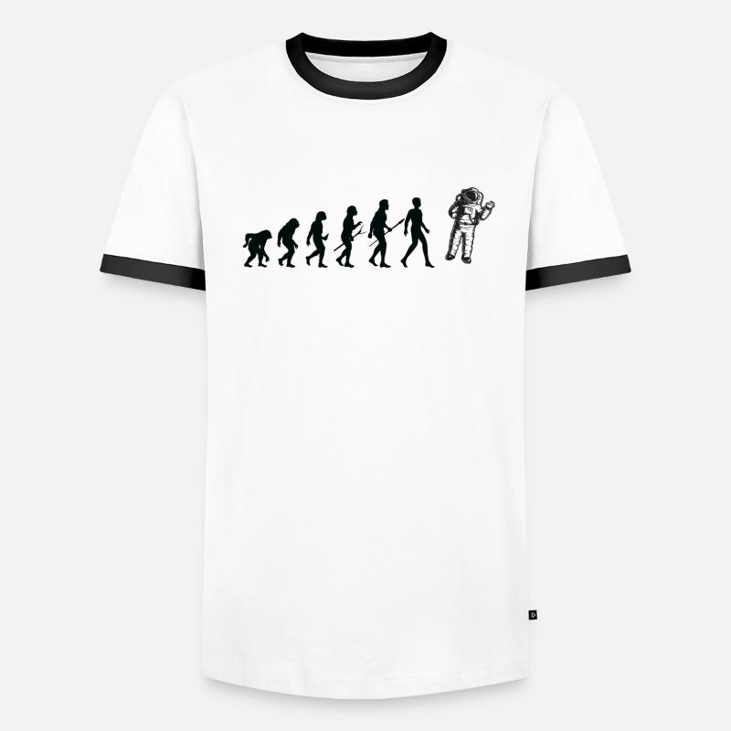 Evolution Raum Männer Kontrast-T-Shirt