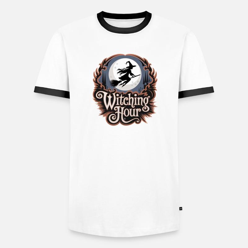 Witch at Full Moon – Witching Hour Men's Ringer Shirt