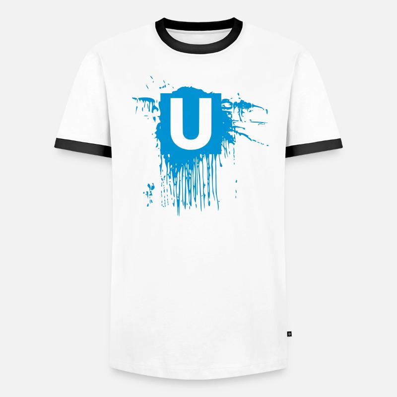 U-Bahn-Logo Graffiti Männer Kontrast-T-Shirt