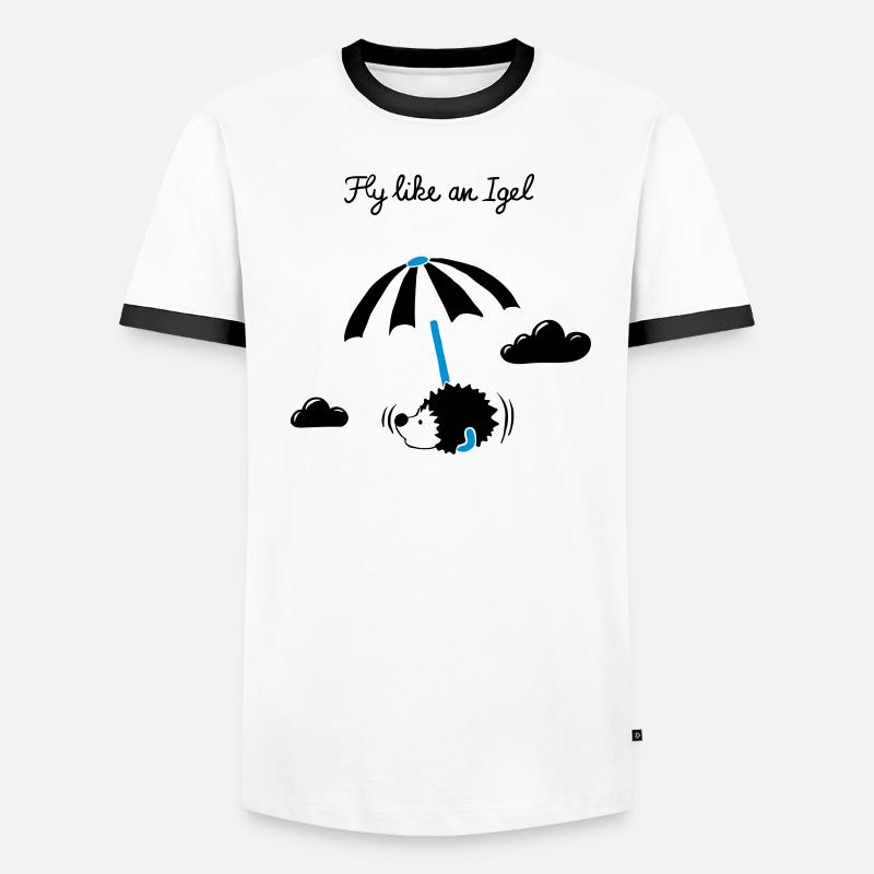 Fly like an Igel Männer Kontrast-T-Shirt