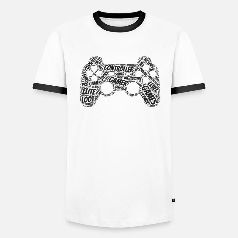 game controller wordart Men's Ringer Shirt