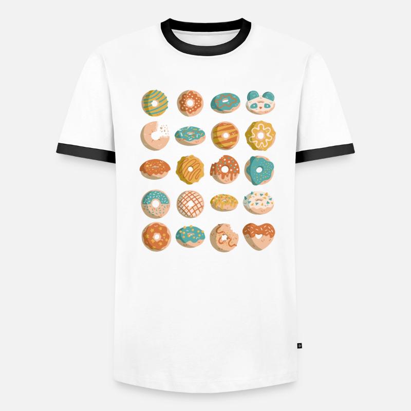 Donuts Männer Kontrast-T-Shirt