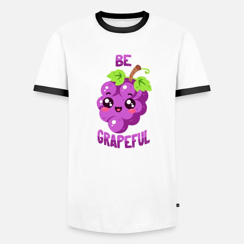 Grateful Grape, Gratitude, Grapes Men's Ringer Shirt
