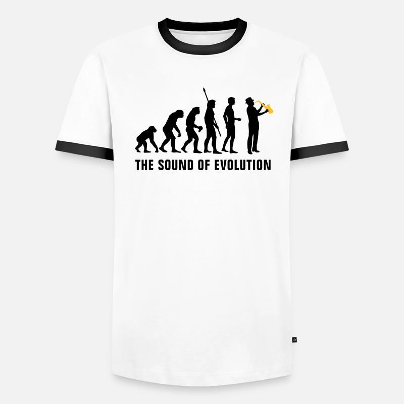 evolution_saxophon_b_2c T-shirt contrasté Homme