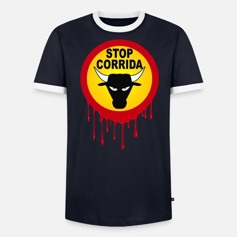 corrida stop design 01 T-shirt contrasté Homme