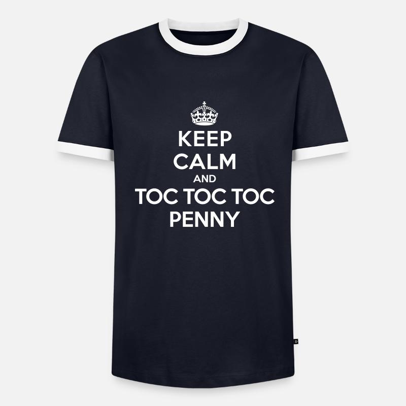 Keep calm and toc toc toc Penny - Maglietta Contrast da uomo - undefined