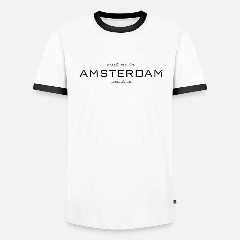 Rencontrez-moi à Amsterdam T-shirt contrasté Homme