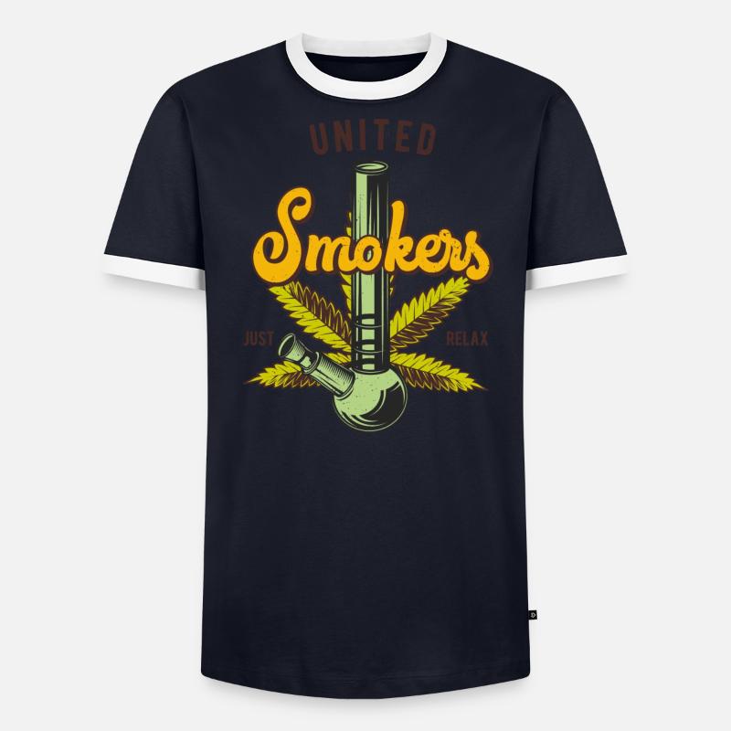 Marijuana cannabas weed leaf Men's Ringer Shirt