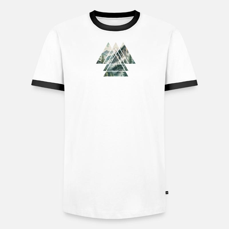 Triangular Mountain Vista Men's Ringer Shirt
