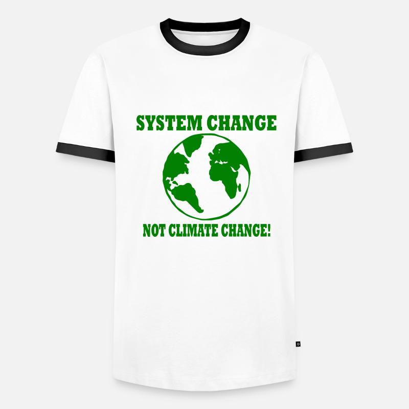 system change not climate change T-shirt contrasté Homme