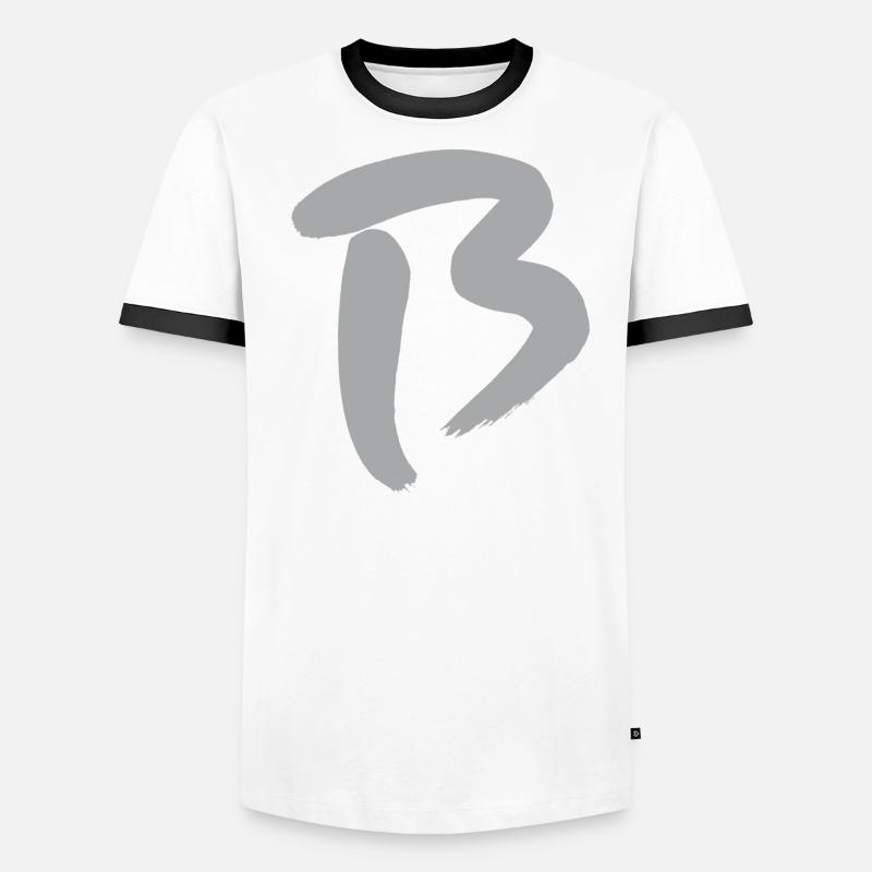 B - Lettre initiale T-shirt contrasté Homme