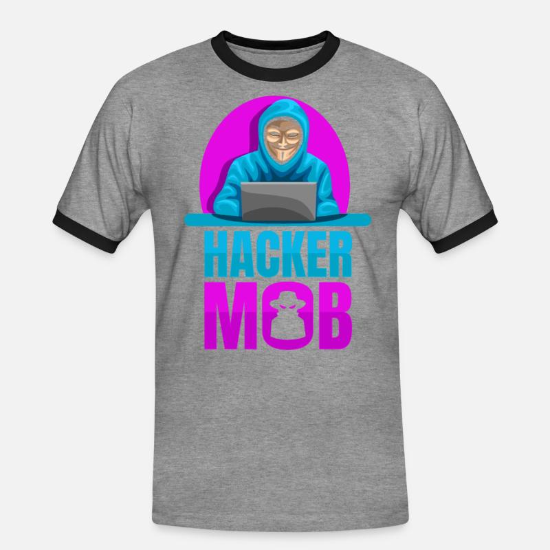 Programmierer Coder Software Entwickler - Männer Kontrast-T-Shirt - Grau meliert/Schwarz