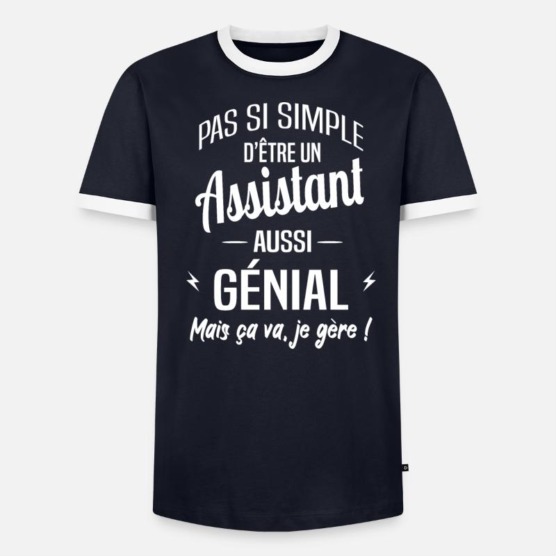 Assistant T-shirt contrasté Homme