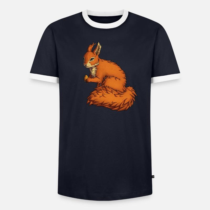 Eichhörnchen Männer Kontrast-T-Shirt