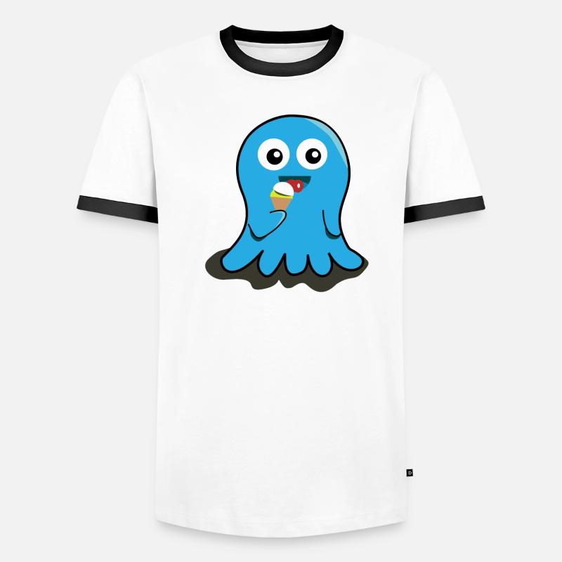 Geist Eis essen Geschenk Kinder witzig lecker Männer Kontrast-T-Shirt