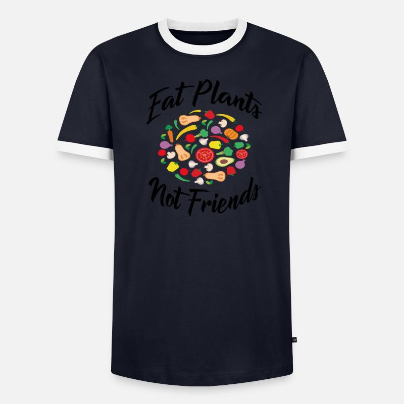 végétalien T-shirt contrasté Homme
