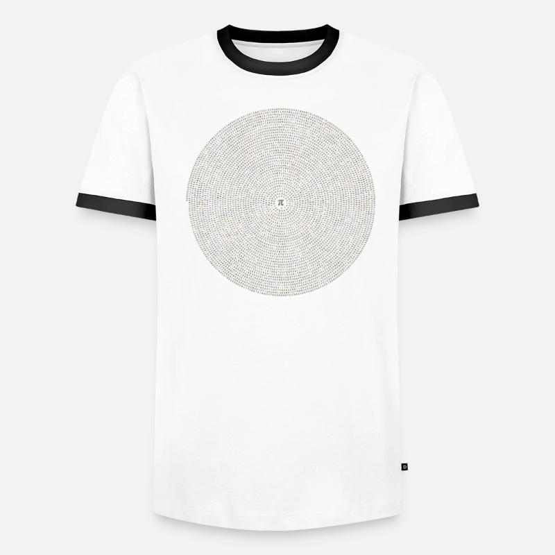 Pi mathematics gift math spiral circle irrational Männer Kontrast-T-Shirt