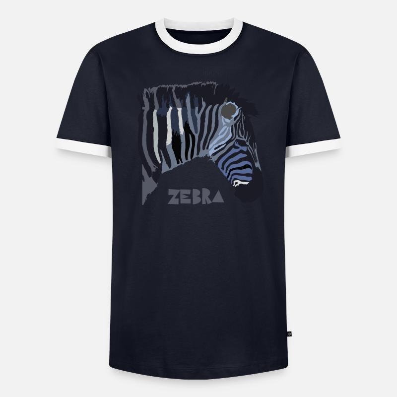 Zebra Männer Kontrast-T-Shirt