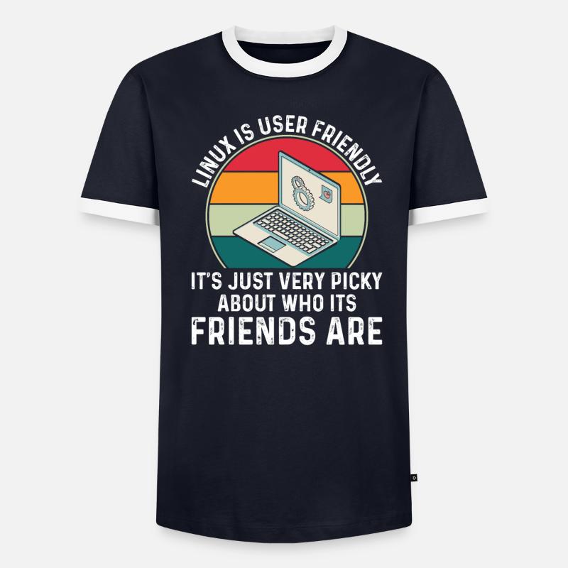 Linux ist benutzerfreundlich - Cloud Computing - Männer Kontrast-T-Shirt - undefined