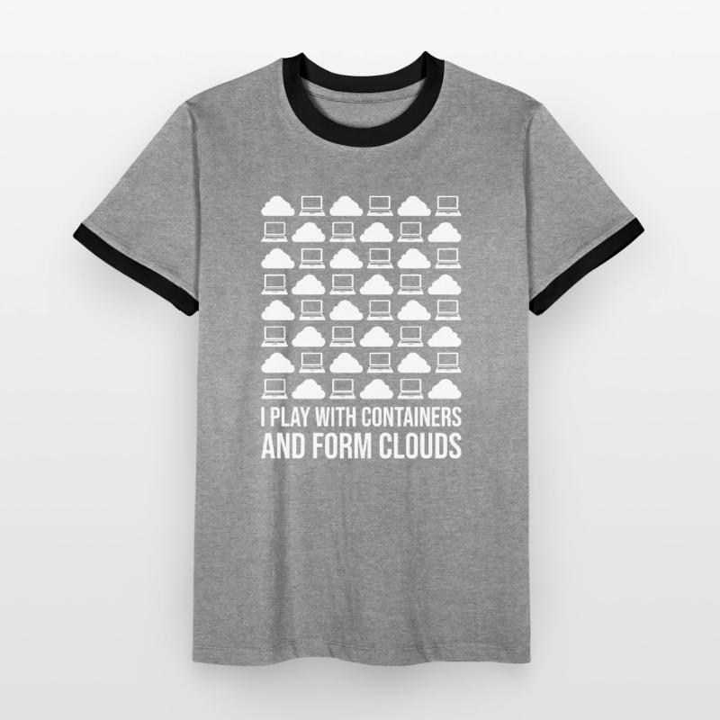 Cloud Computing Informatik Computer Programmierer Männer Kontrast-T-Shirt