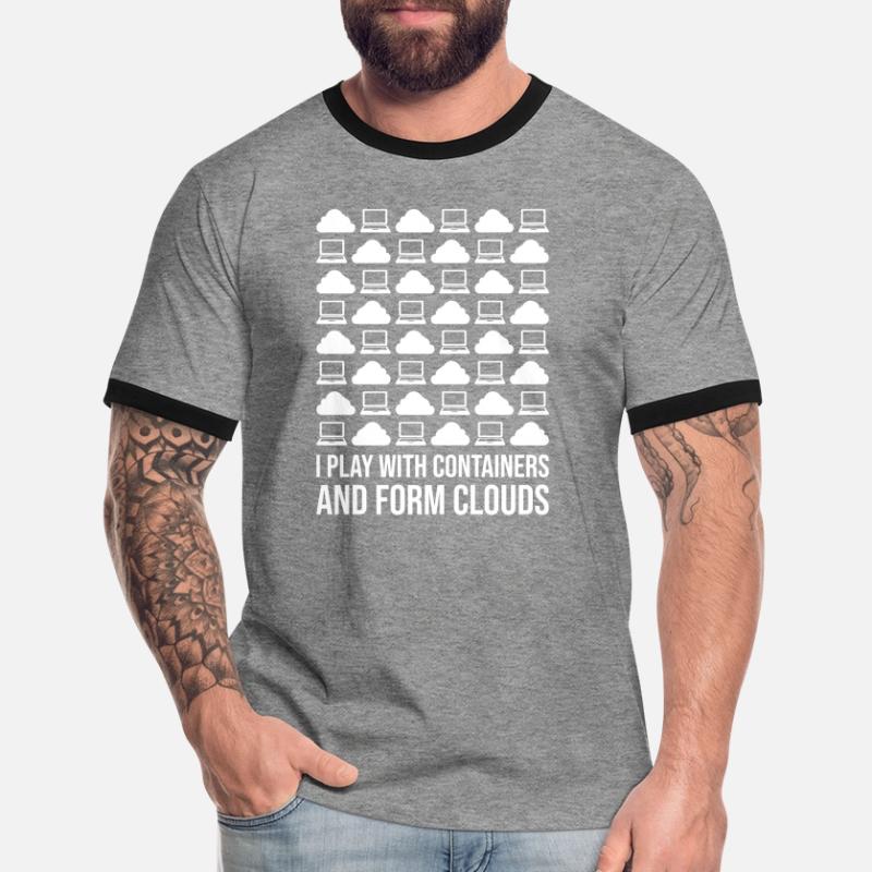 Cloud Computing Informatik Computer Programmierer Männer Kontrast-T-Shirt